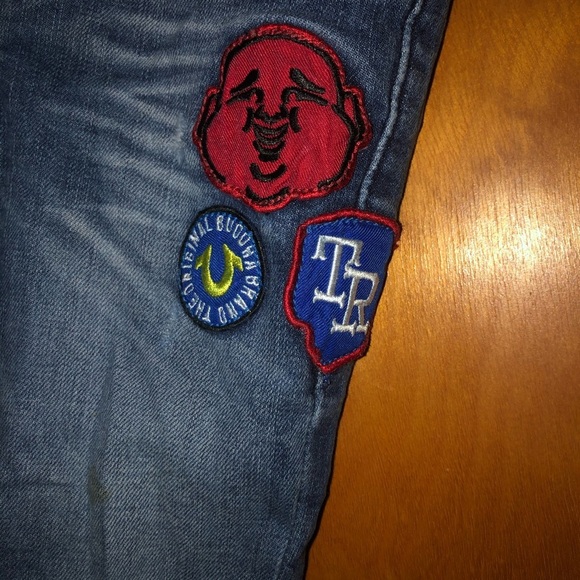 BOYS true religion rocco skinny patch jeans kids 4 - Picture 4 of 7